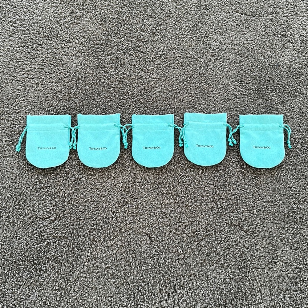 Five Authentic Tiffany & Co. Jewelry Pouches
